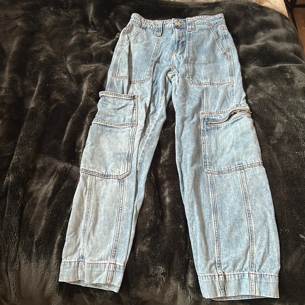 size 6 wild fable baggy jeans with leg pockets